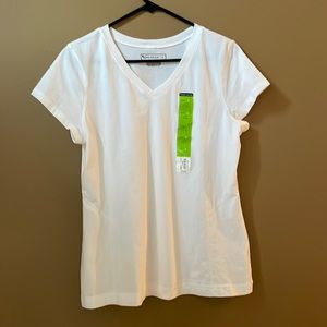 Tek Gear white V neck tee